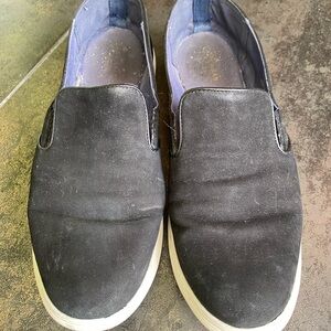 Cole Haan Black Suede Slip On Loafers 10